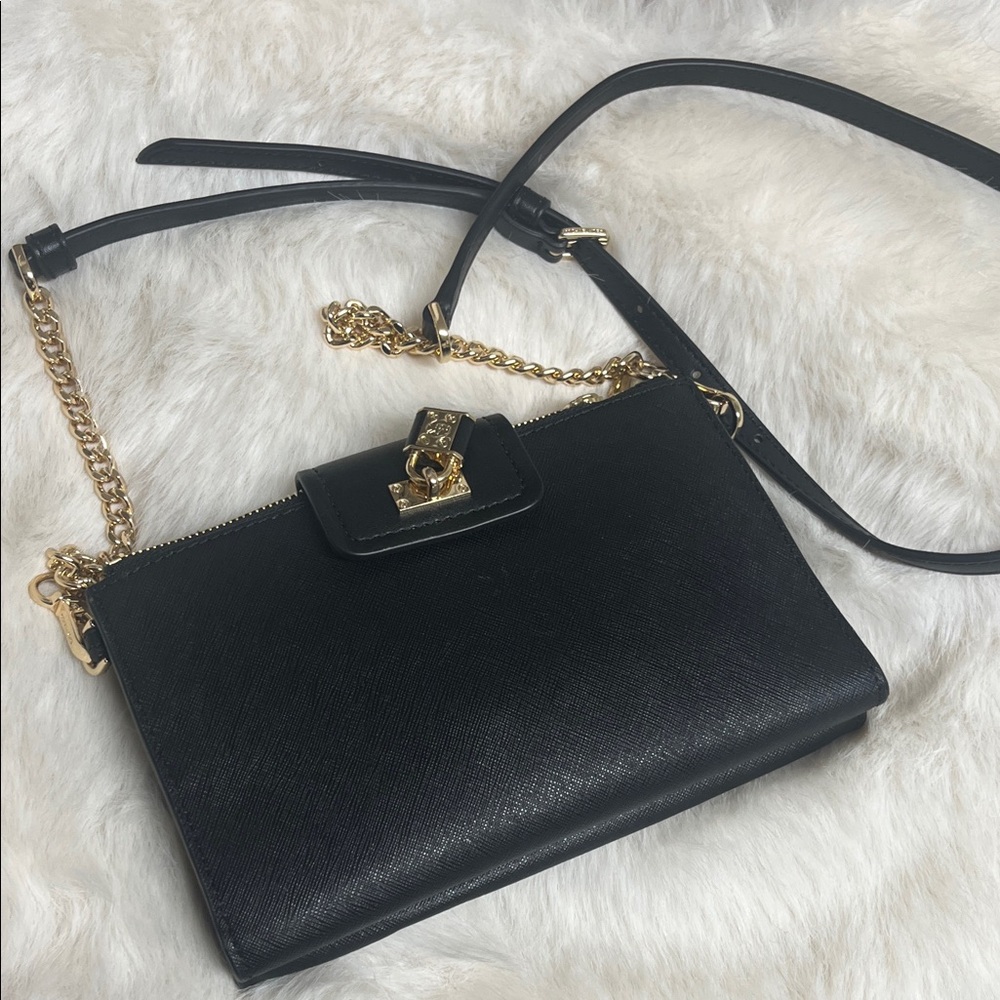 MICHAEL Michael Kors Black Crossbody Bag with Gold Accents